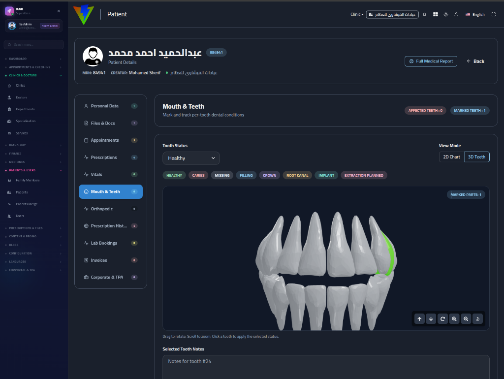 3D Dental Charting